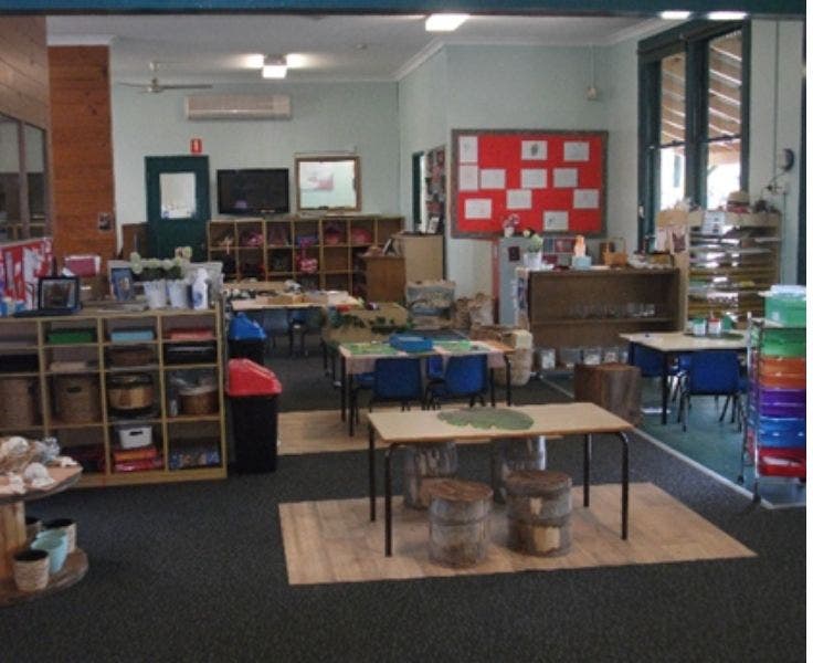 Indoor preschool learning environment.